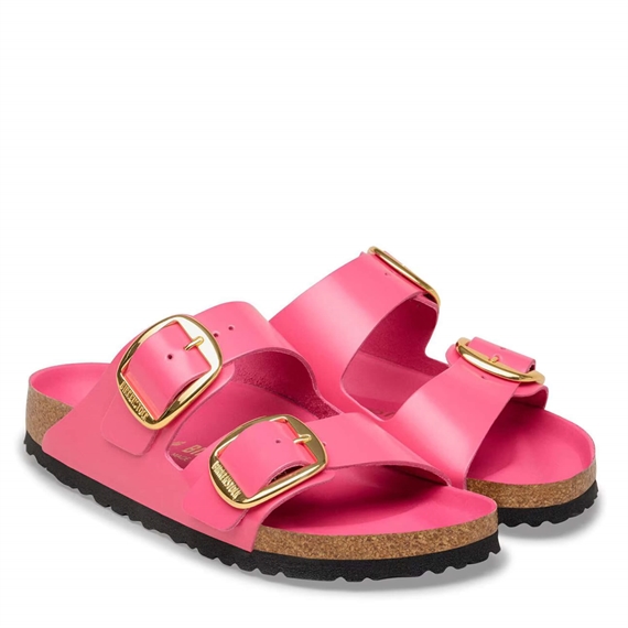 Birkenstock Arizona Big Buckle Sandaler, High-Shine Fuchsia Tulip 